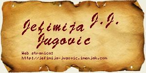 Jefimija Jugović vizit kartica